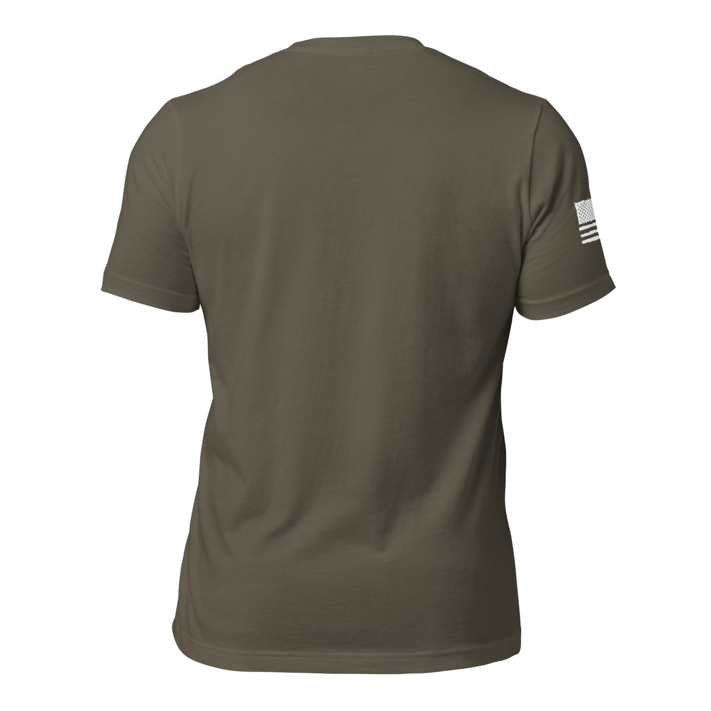 LW WHITE LOGO W/FLAG UNISEX T-SHIRT