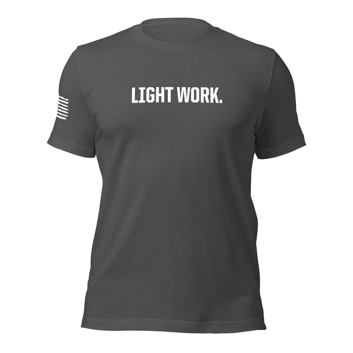 LW WHITE LOGO W/FLAG UNISEX T-SHIRT