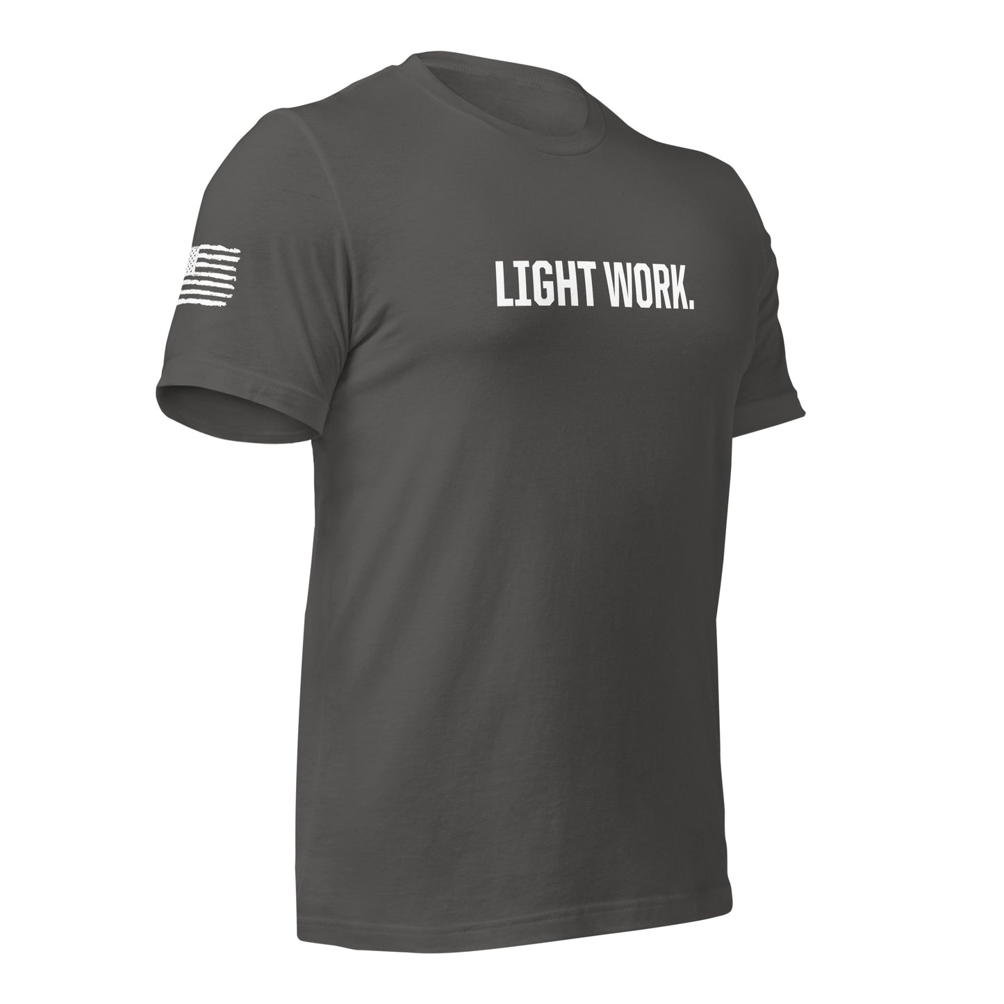LW WHITE LOGO W/FLAG UNISEX T-SHIRT