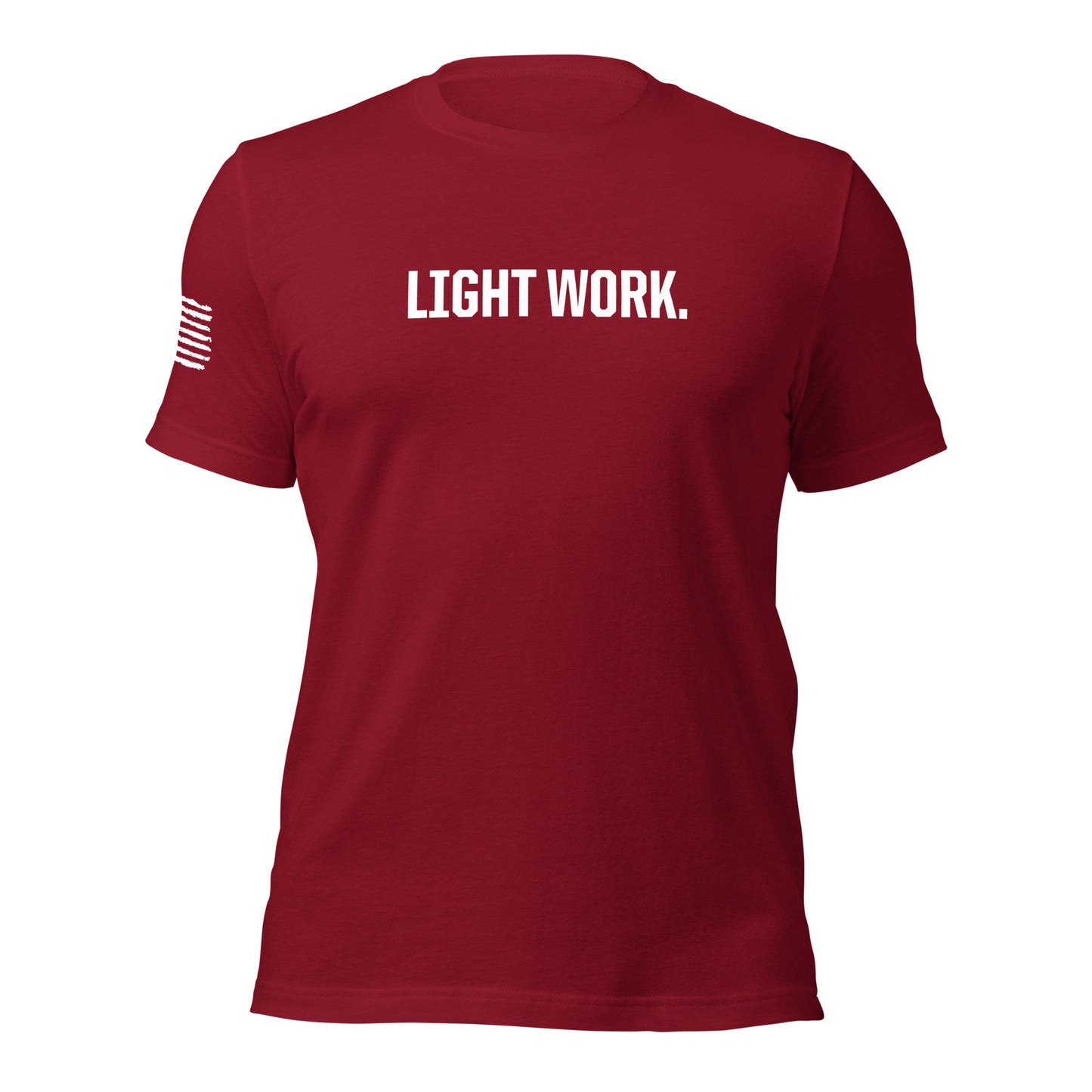 LW WHITE LOGO W/FLAG UNISEX T-SHIRT