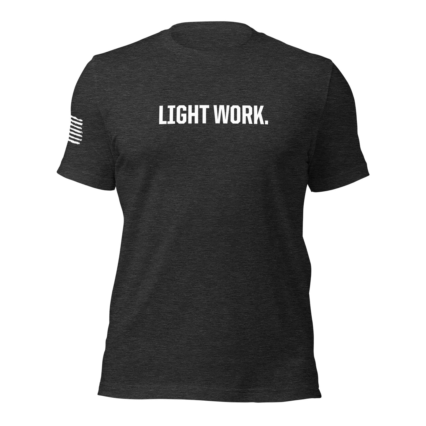 LW WHITE LOGO W/FLAG UNISEX T-SHIRT