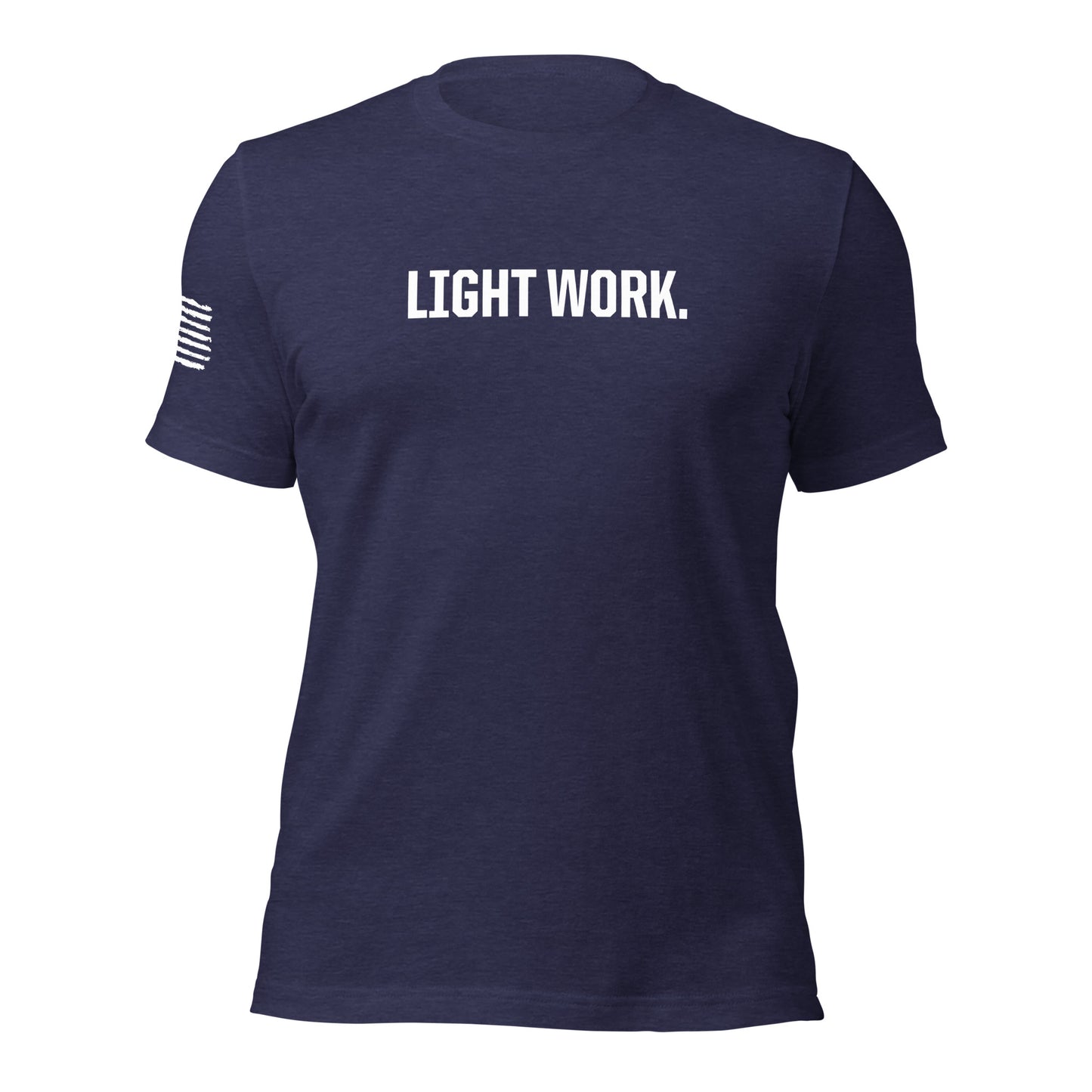 LW WHITE LOGO W/FLAG UNISEX T-SHIRT