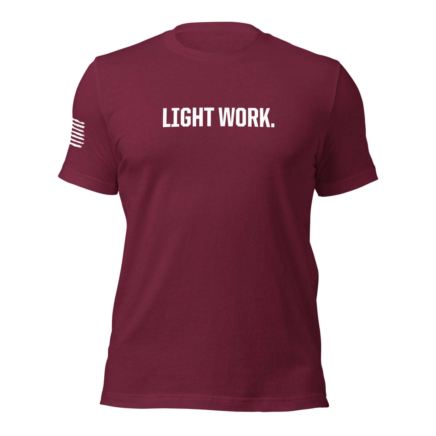 LW WHITE LOGO W/FLAG UNISEX T-SHIRT
