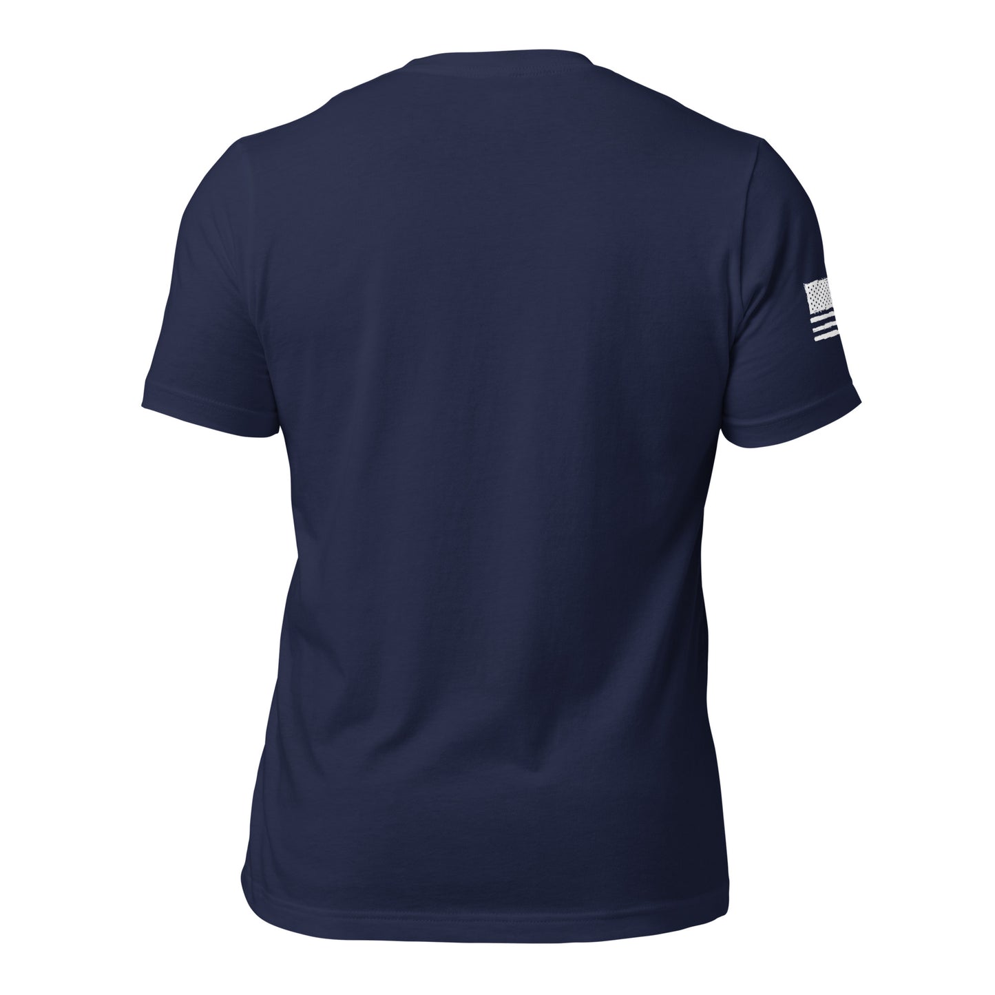 LW WHITE LOGO W/FLAG UNISEX T-SHIRT