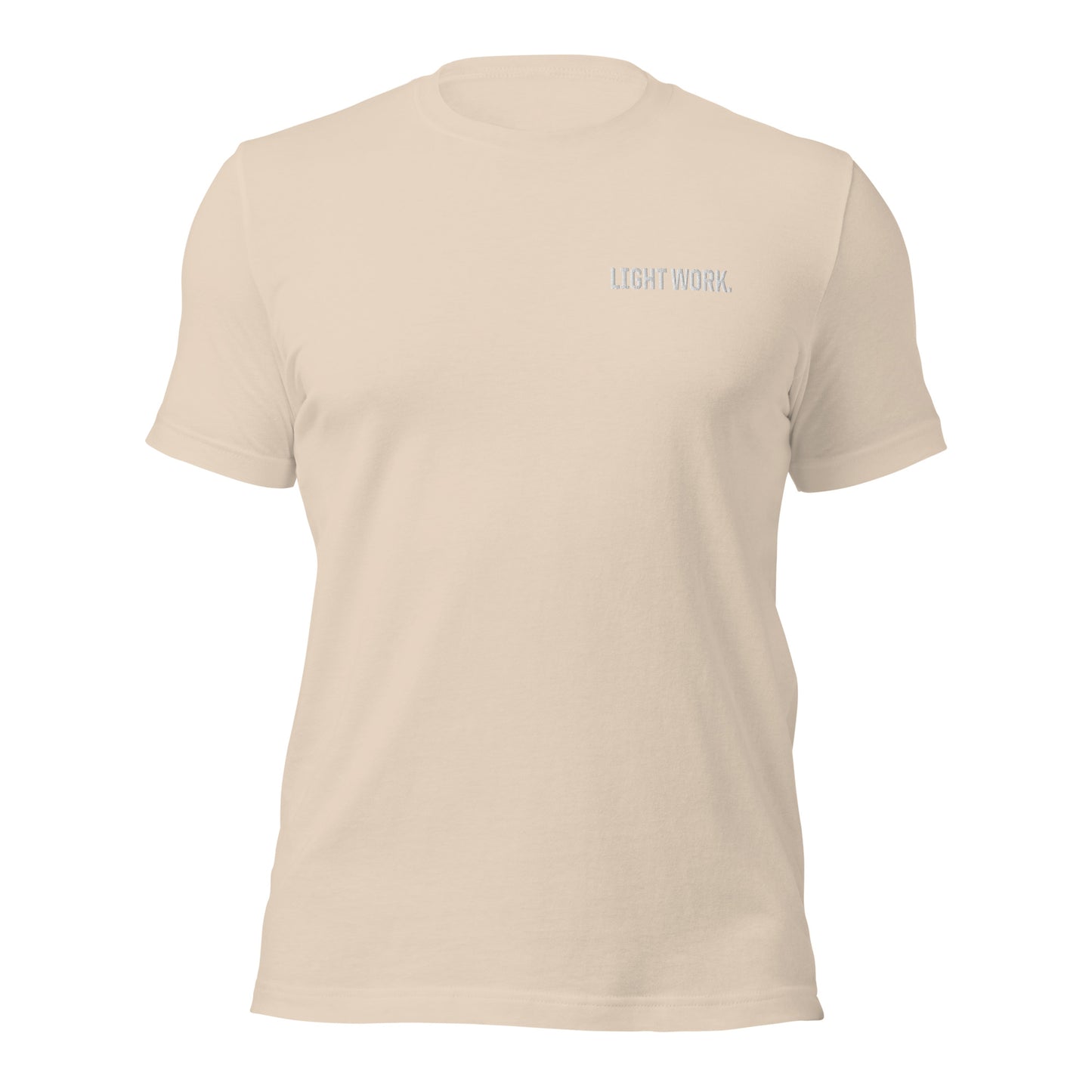 LW WHITE LOGO EMBROIDERED UNISEX T-SHIRT