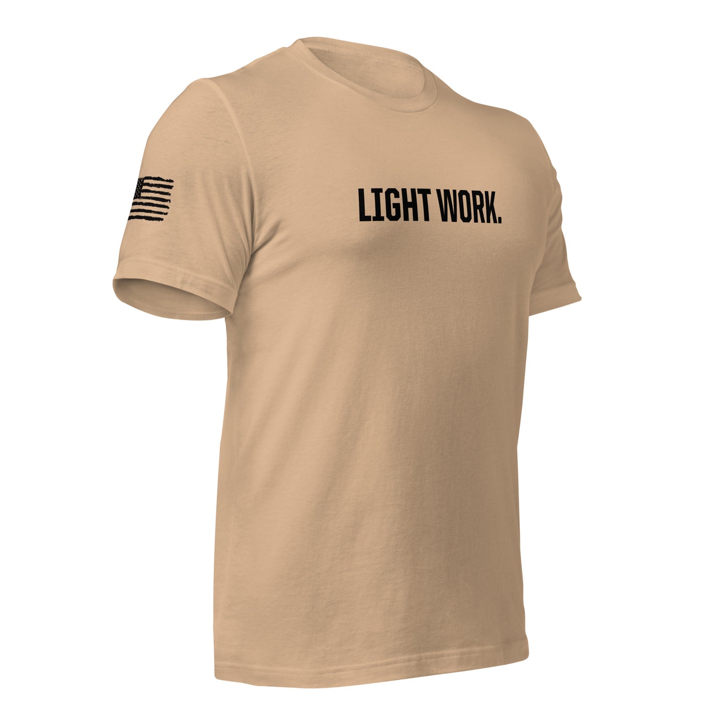 LW BLACK LOGO W/FLAG UNISEX T-SHIRT
