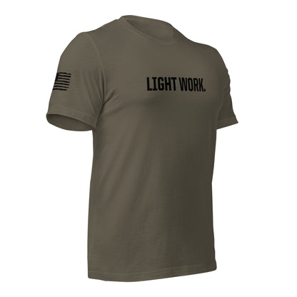 LW BLACK LOGO W/FLAG UNISEX T-SHIRT