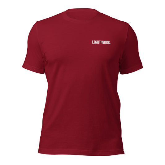 LW WHITE LOGO EMBROIDERED UNISEX T-SHIRT