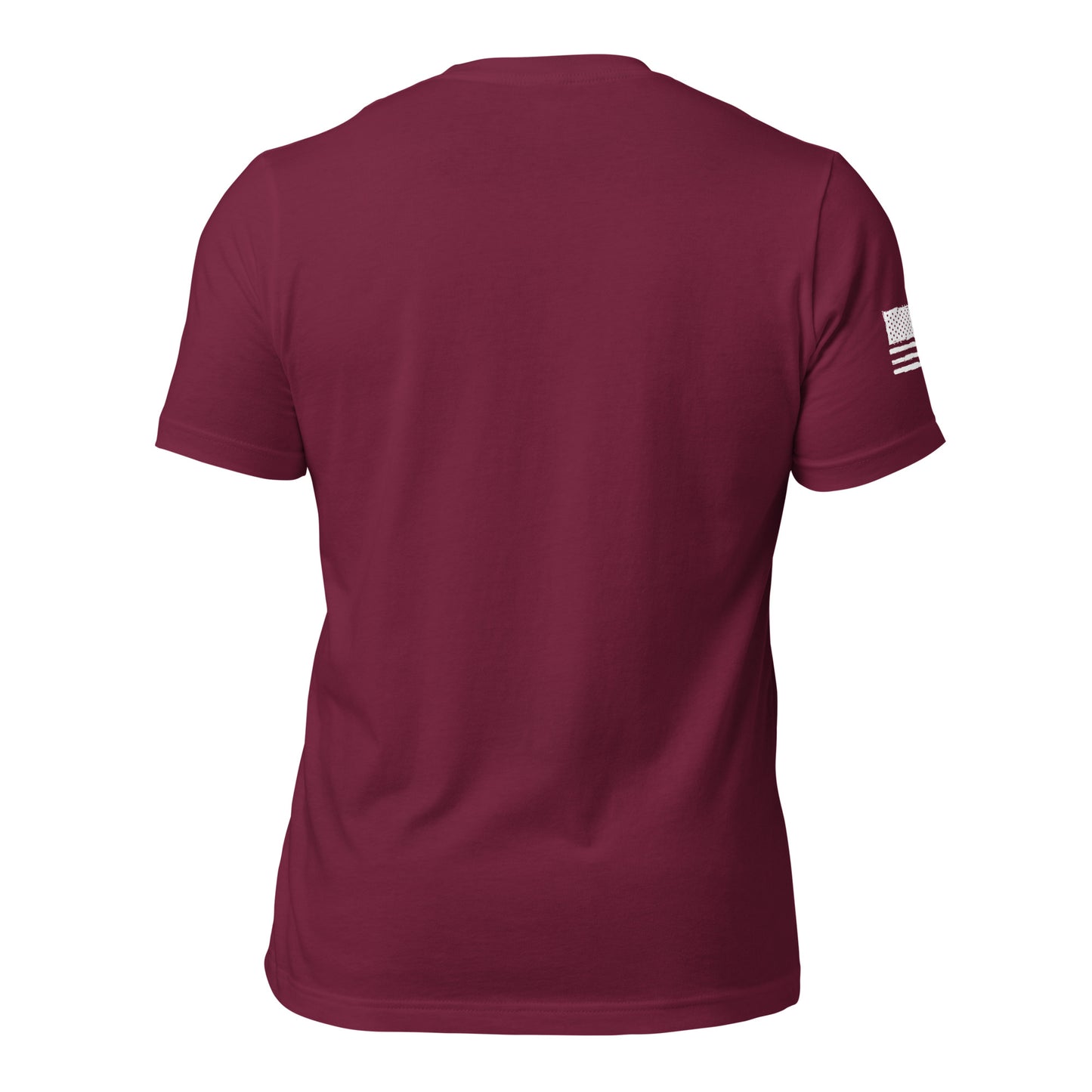 LW WHITE LOGO W/FLAG UNISEX T-SHIRT